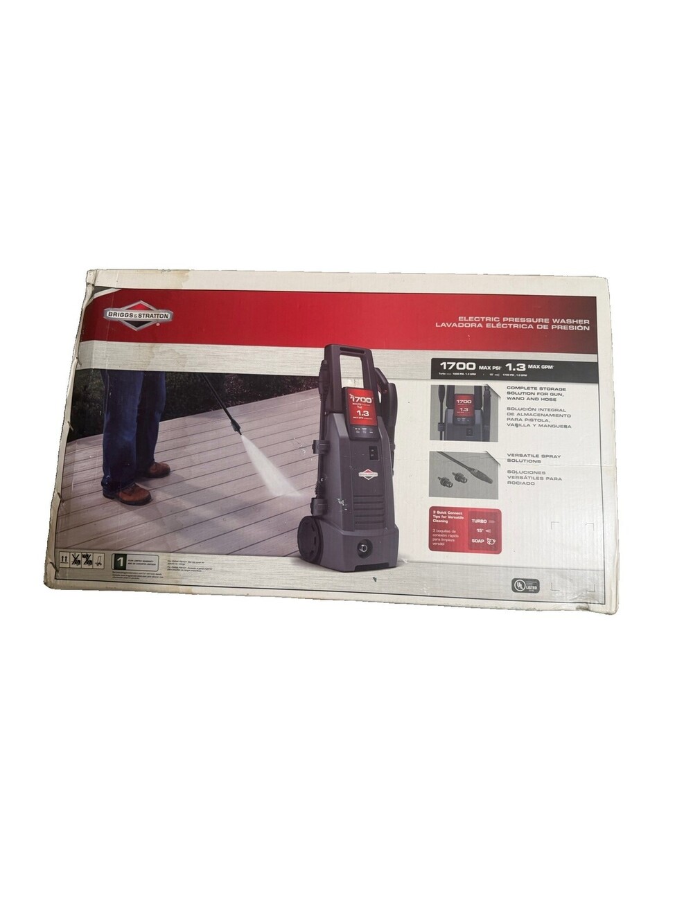 Briggs & Stratton 1700 PSI 1.3 GPM 13.75 Amp Electric Cold Water Pressure Washer